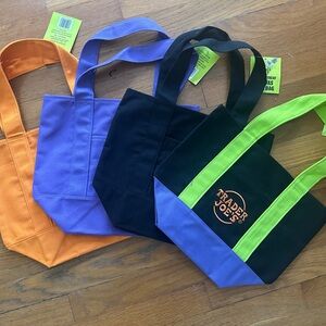 **Limited Edition** Trader Joe’s Halloween Mini Canvas Totes — you choose color!